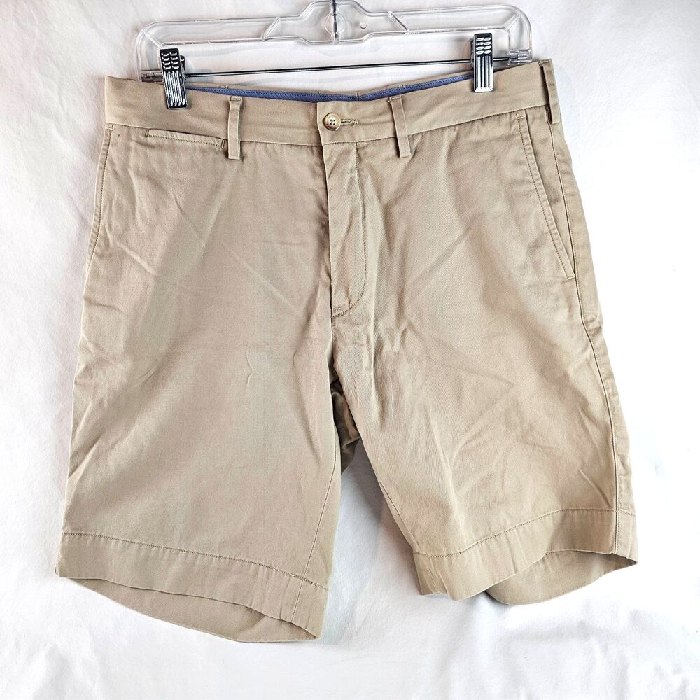 Polo Ralph Lauren Shorts Mens 30 Beige Khaki Chino Classic Fit Stretch Preppy